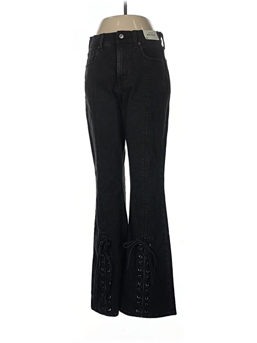 NWT Lace-up front, High-Rise Bootcut Jeans - size 28